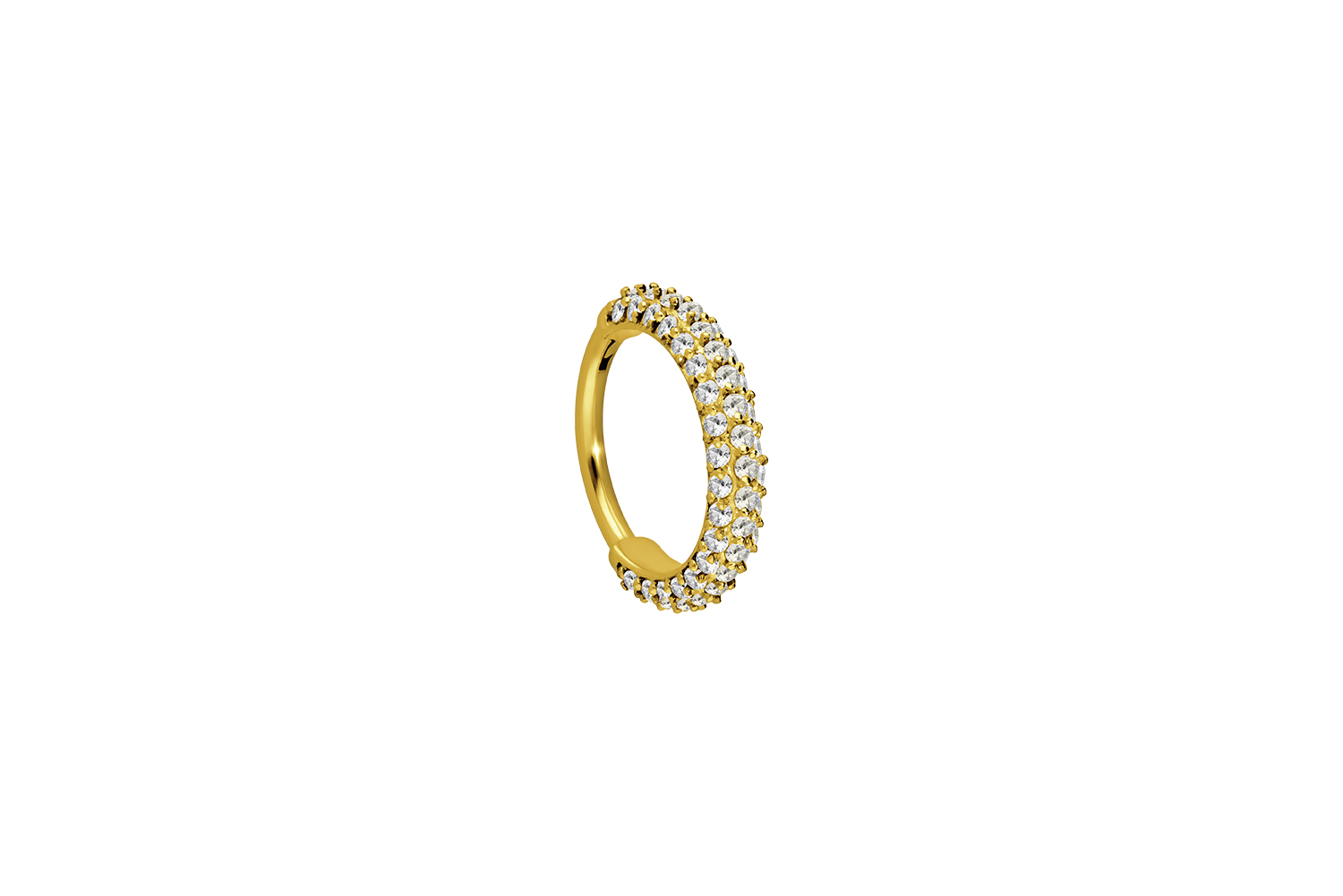 Chirurgenstahl Segmentring Clicker Piercing KRISTALLRAND